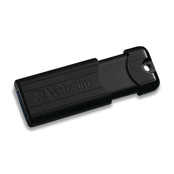 Verbatim PinStripe USB 3.0 Flash Drive, 16 GB, Black 49316